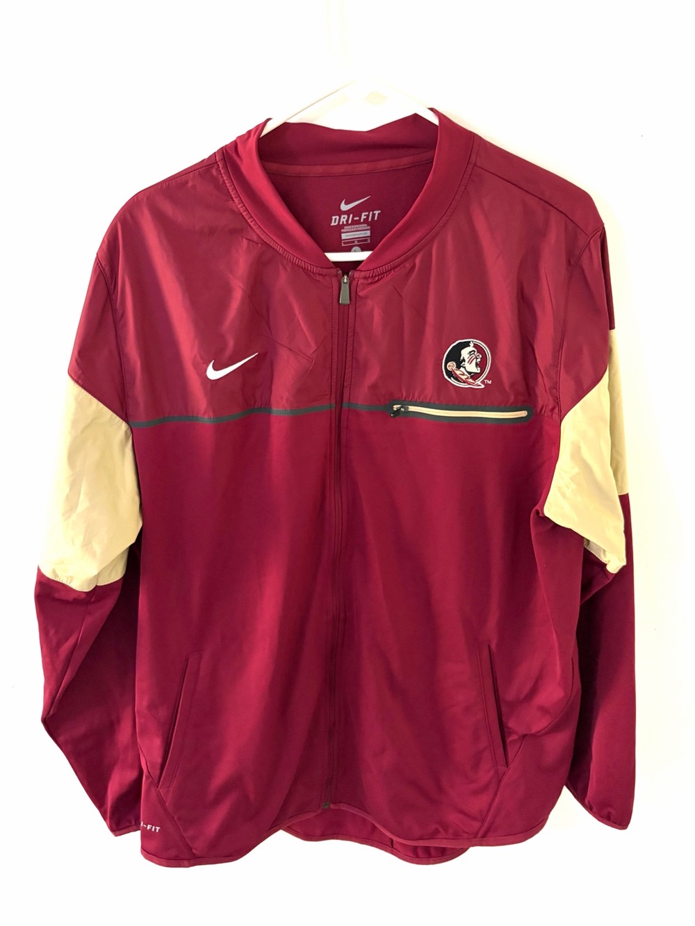 Nike Dri-Fit Florida State Seminoles FSU Full Zip Jacket, Size: Large